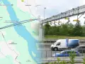 System odcinkowy pomiar prędkości S2 nad Wisłą, monitorujący ruch na moście im. Anny Jagiellonki.