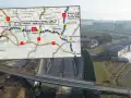 Mapa pokazuje budowę Północnej Obwodnicy Krakowa w ciągu S52, od węzła Modlnica do węzła Kraków Mistrzejowice.