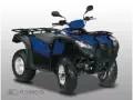 Niebieski quad Kymco z bagażnikami. Dane techniczne Kymco MXU 500.