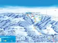Mapa narciarska Gubałówki z trasami, wyciągami i atrakcjami. Widok z lotu ptaka na ośnieżone stoki i lasy.