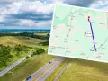 Mapa z zaznaczoną trasą S19, najdłuższa prosta droga w Polsce, prowadzi przez malownicze tereny Podlasia.