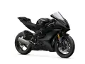 Czarny motocykl sportowy Yamaha R6, idealny do śledzenia. Sprawdź yamaha r6 dane techniczne.
