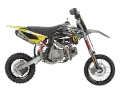 Daytona 190 SPS – jaki motocykl na 190 wzrostu? Ten żółto-szary pit bike z czarnym siedzeniem i oponami terenowymi wygląda na idealny do zabawy.