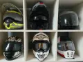 Różne rodzaje kasków motocyklowych: szczękowy, enduro, integralny, modułowy. Kolekcja dla każdego fana dwóch kółek.