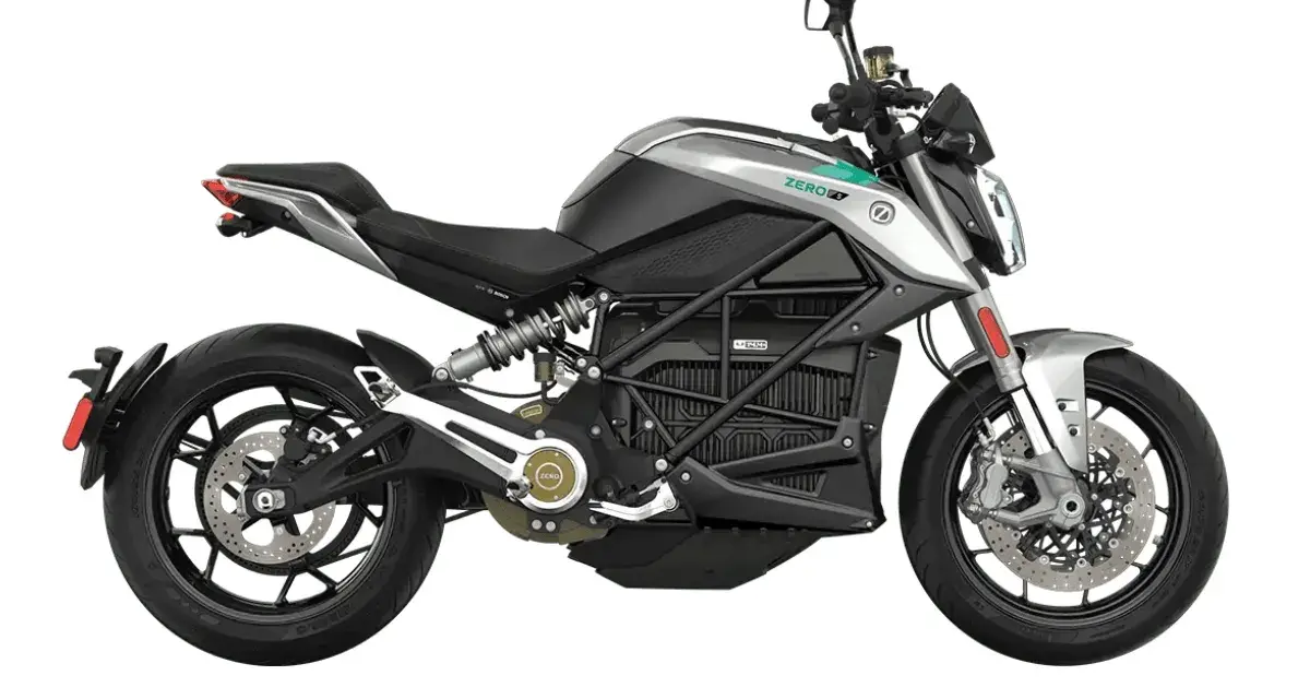Srebrno-czarny motocykl elektryczny Zero S. Nowoczesny design, brak spalin, zero s cena.