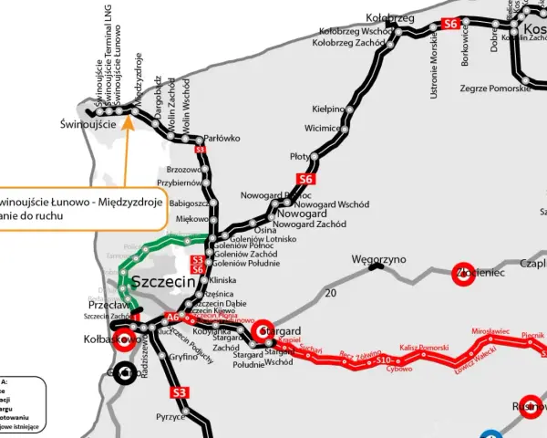 Mapa drogowa S3: odcinek Świnoujście-Międzyzdroje oddany do ruchu. Najnowsze informacje o inwestycji.