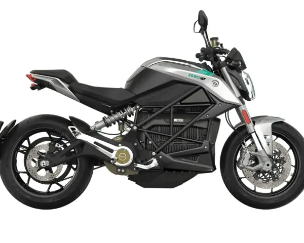 Srebrno-czarny motocykl elektryczny Zero S. Nowoczesny design, brak spalin, zero s cena.