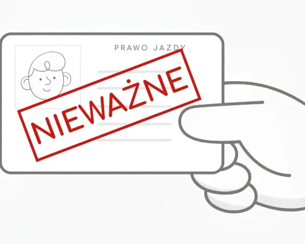 Ręka trzyma nieważne prawo jazdy. Zastanawiasz się, ile mandatu za brak prawa jazdy?