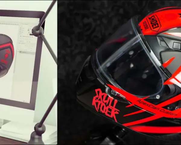 Projektowanie oklejania kasku motocyklowego. Sprawdź oklejanie kasku motocyklowego cena i zamów swój unikalny design.