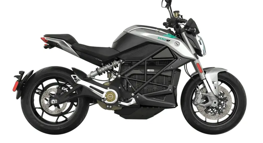 Srebrno-czarny motocykl elektryczny Zero S. Nowoczesny design, brak spalin, zero s cena.