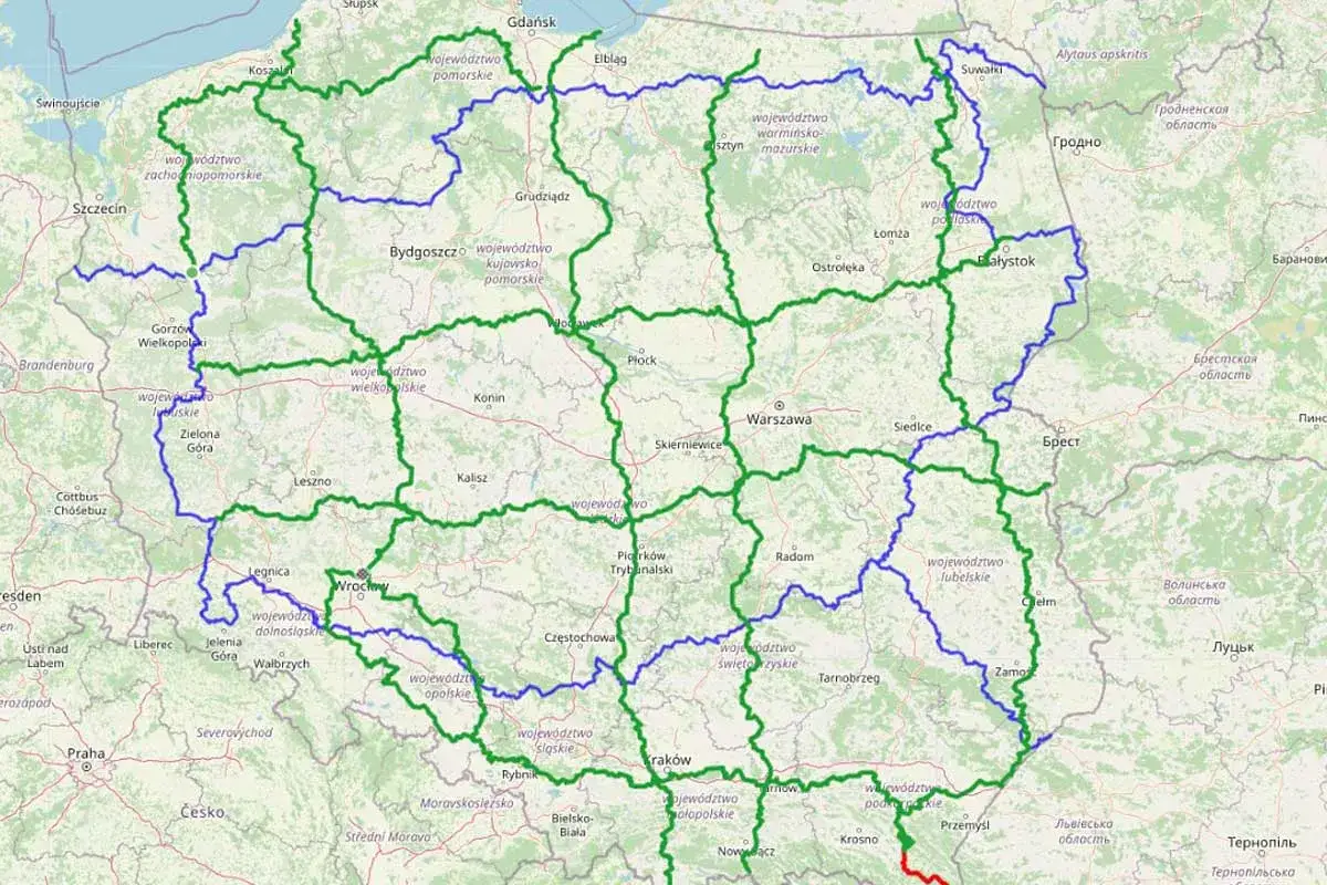 Trasy motocyklowe Opolszczyzna mapa