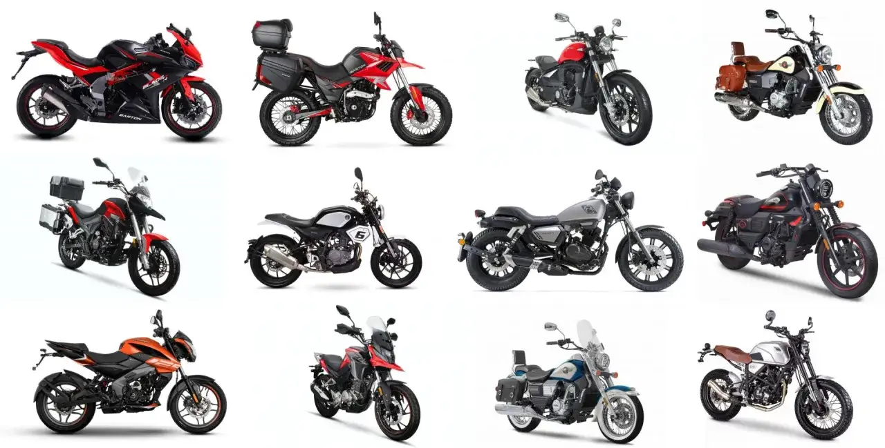 Kolekcja chińskich motocykli 125cc: sportowe, turystyczne, klasyczne i terenowe. Różnorodność modeli dla każdego miłośnika dwóch kółek.