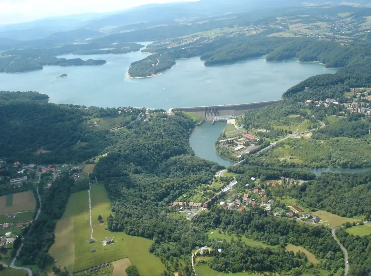 Zapora Solina widok z góry